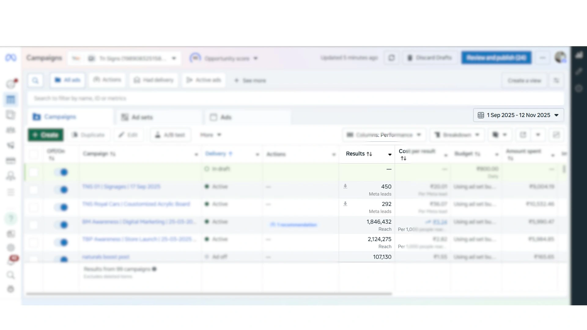 Meta Ad and Google SERP mockup
